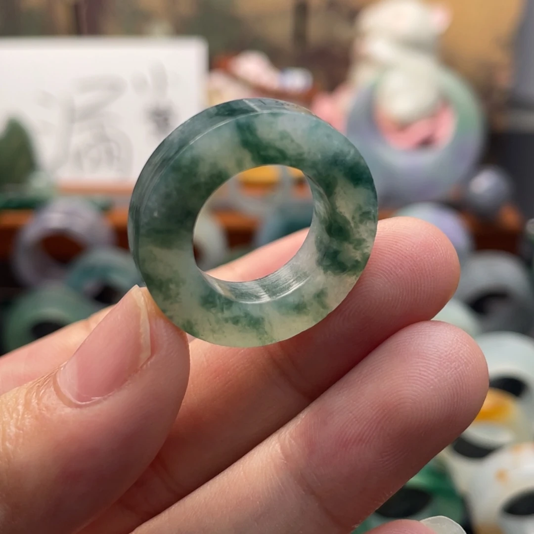 定制翡翠未镶嵌  满绿