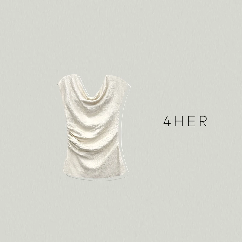 FOURHER亭亭如意 复古荡领 古典都市美人 極简时装立裁无袖上衣