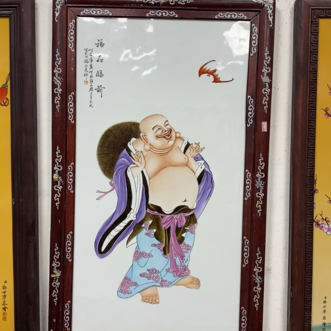 瓷90*52*1景德镇瓷板画柴窑烧制