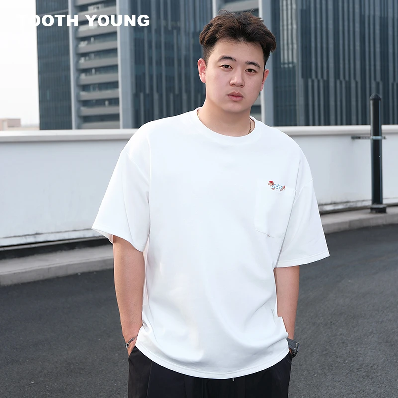 郑一爱穿搭‘dogt恤’ 240g夏季简约刺绣T恤百搭男生宽松休闲短袖