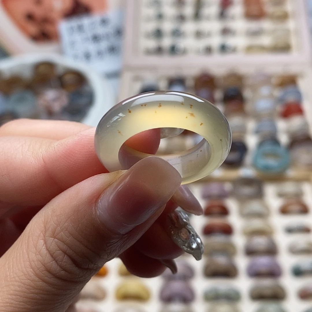 玛瑙/玉髓未镶嵌戒指A 10不退换港18