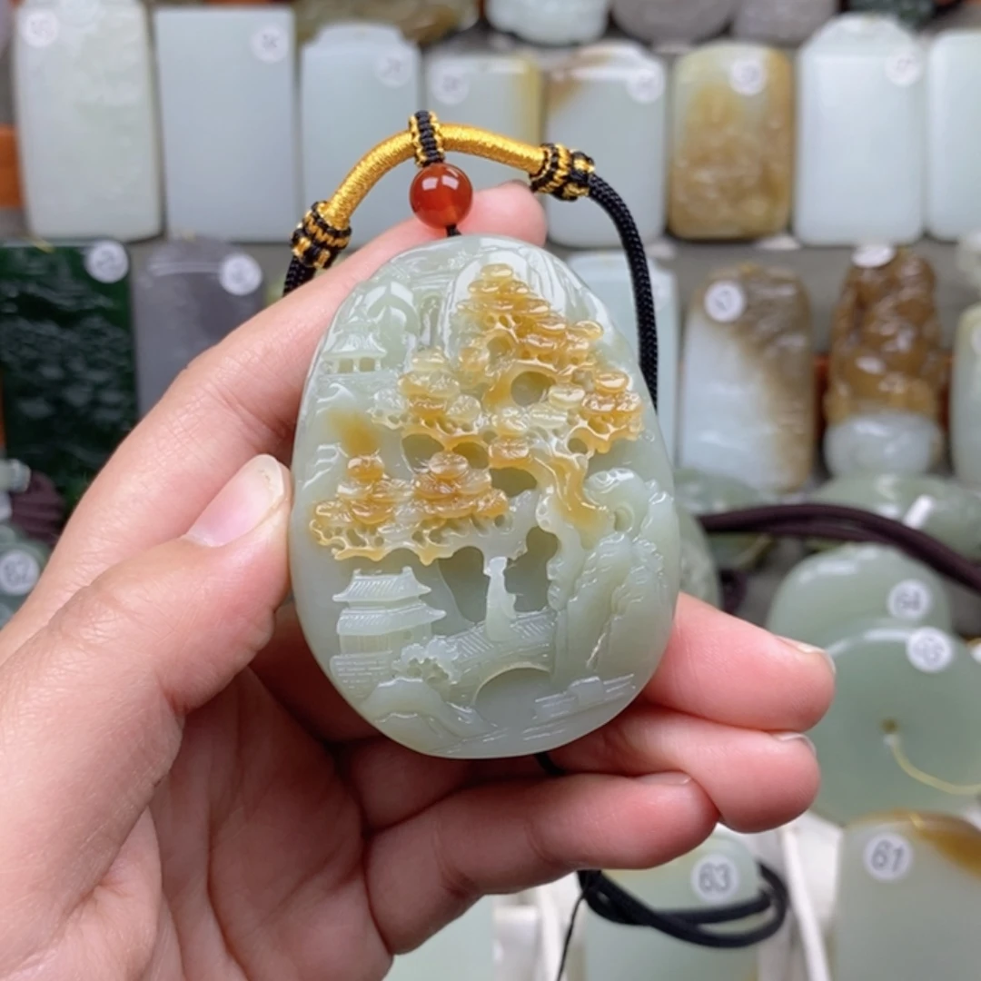 y***事和田玉（糖玉）未镶嵌颈饰