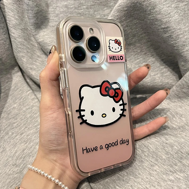 韩系渐变KT猫适用苹果16手机壳iPhone13/15软11华为vivo小米oppo