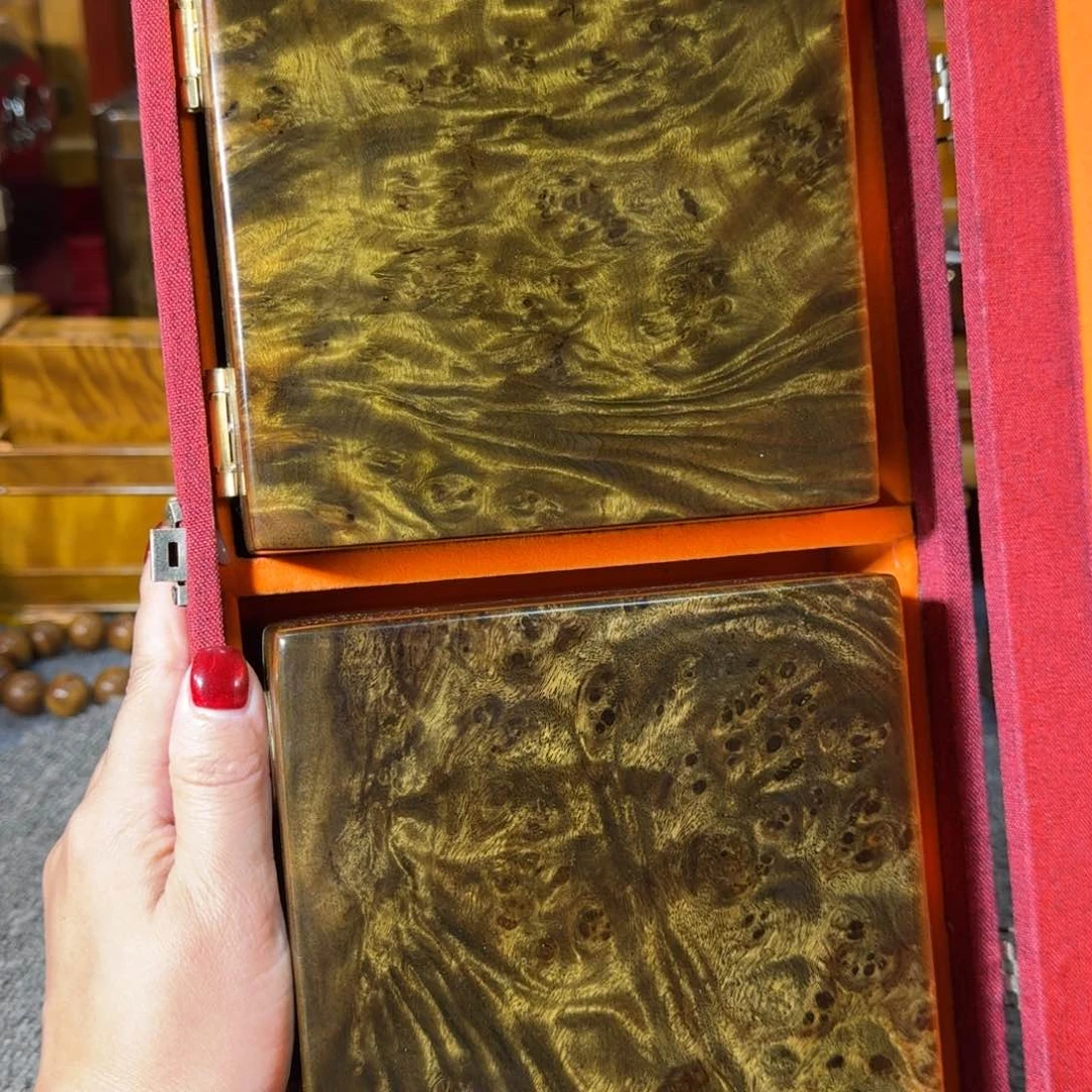 阴沉木乌木收纳盒木一对m 12