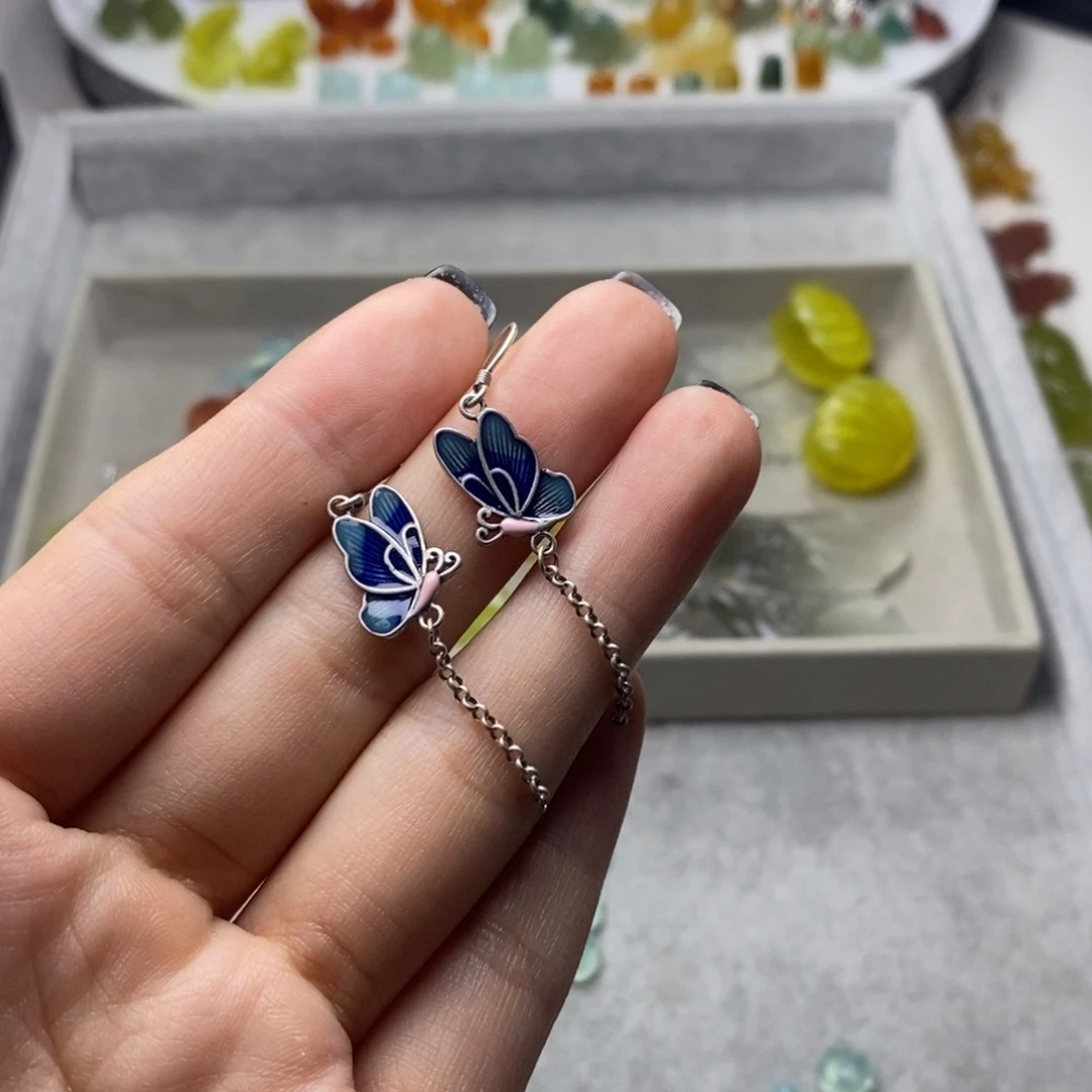 *****蛇纹石玉合金耳饰/颈饰