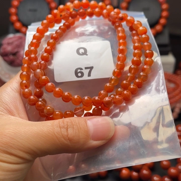 南红玛瑙未镶嵌多样性发货默认微瑕称重6mm