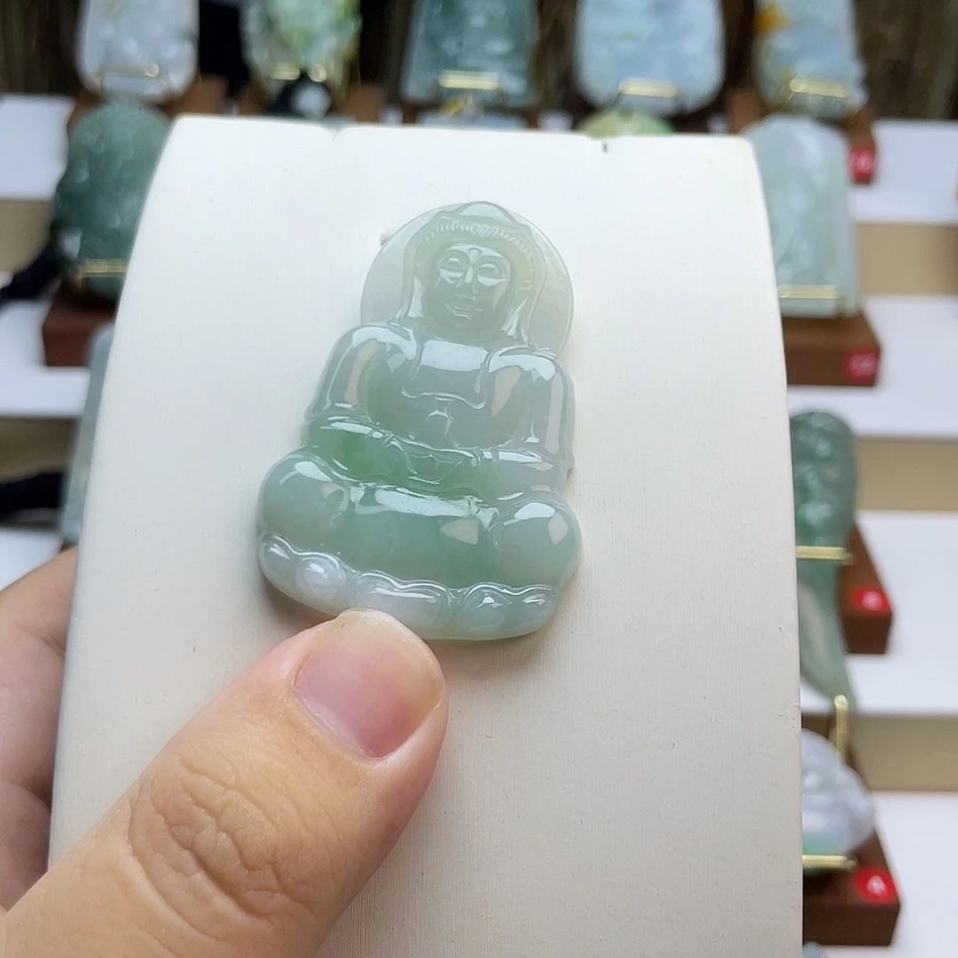 翡翠未镶嵌吊坠(不含链)观音