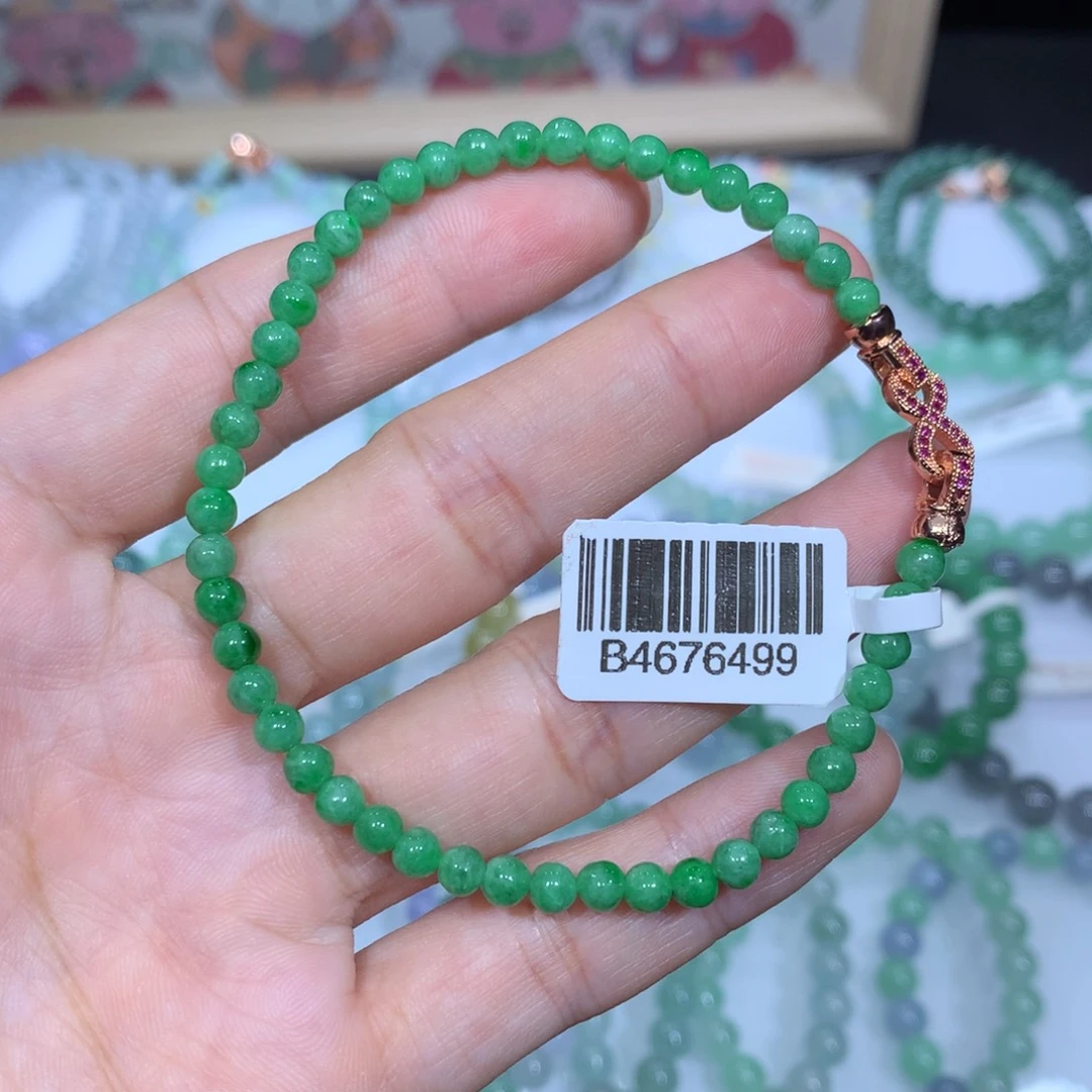 翡翠未镶嵌手链天然