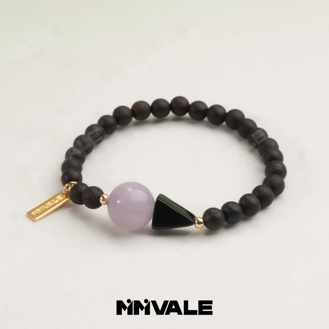 秘密山谷【花紫】原创设计紫兔毛水晶降真香手串MMSG8847