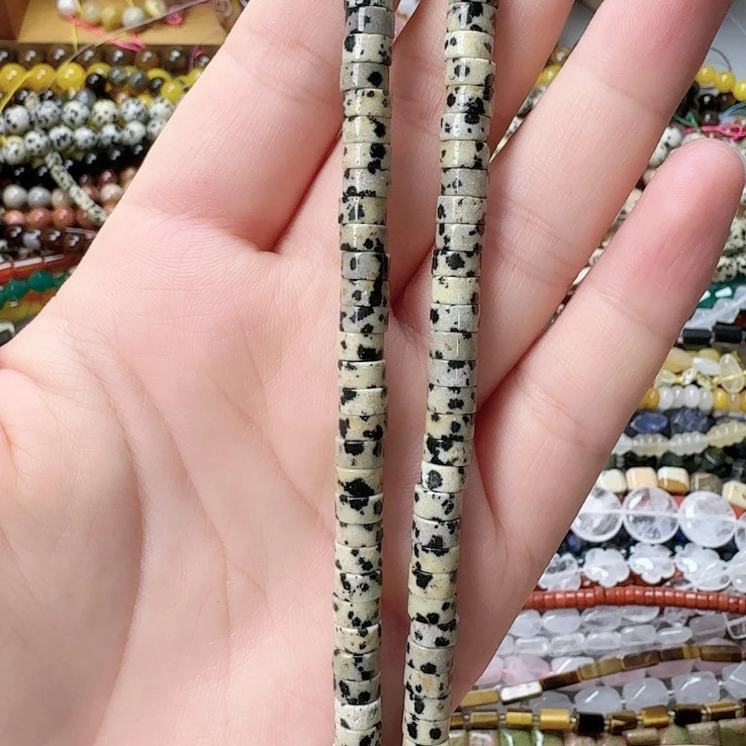 未镶嵌玛瑙/玉髓珠宝半成品斑点石3*6一条