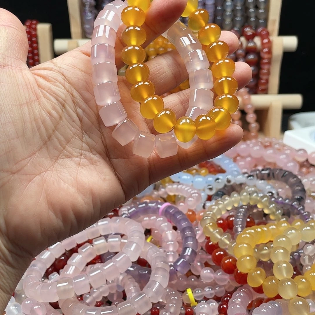 从***山玛瑙/玉髓合金手链