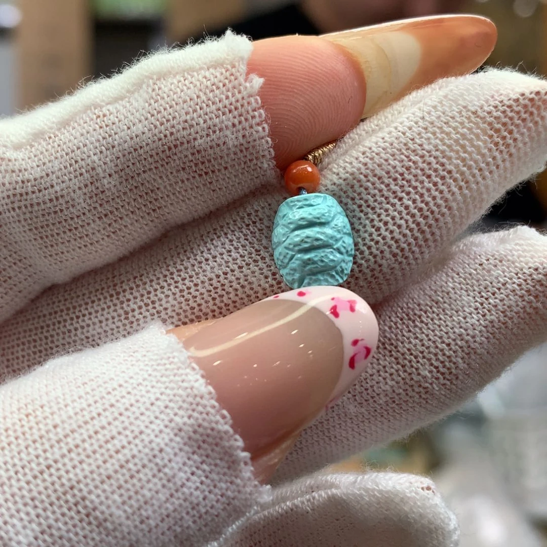 绿松石未镶嵌挂件