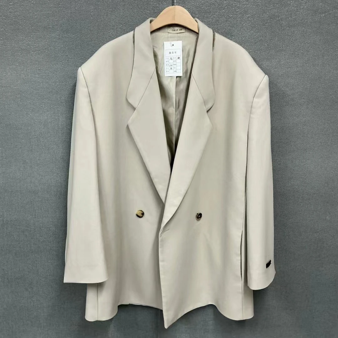 全新未使用  Fear of God/纯色双排扣西装外套/全新未使用48码