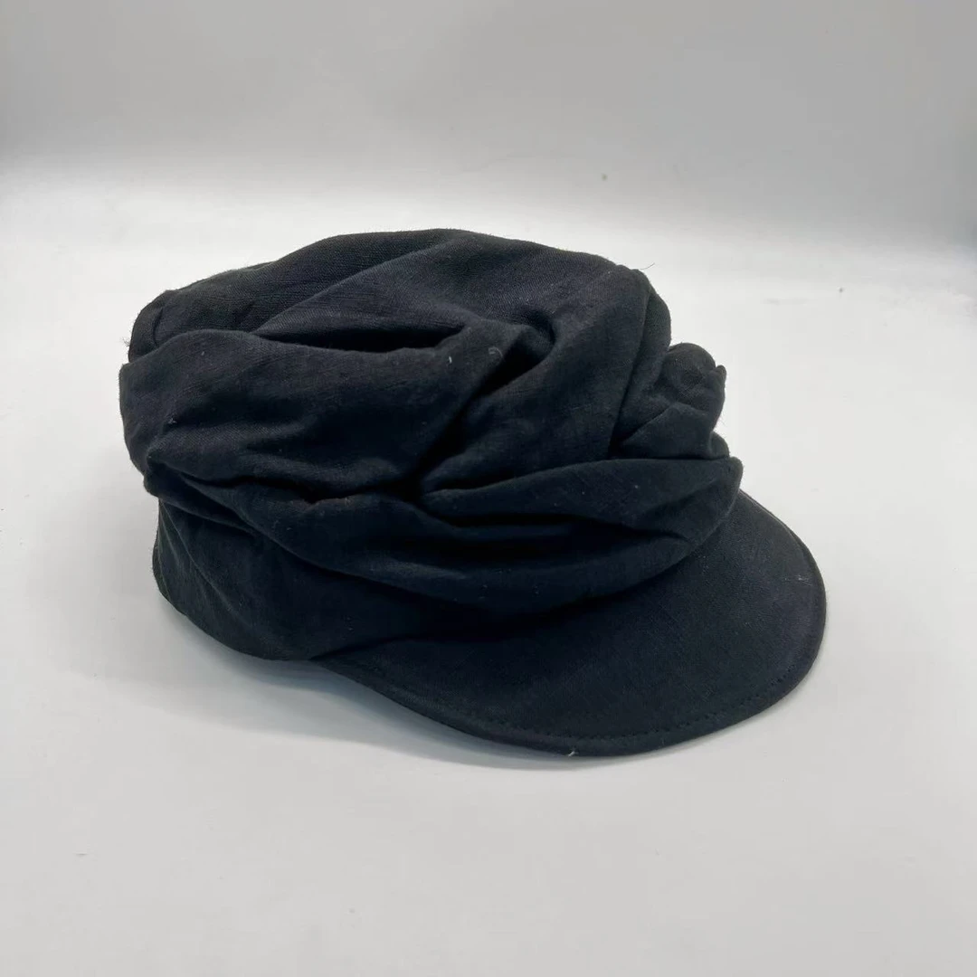 92001亚麻堆堆帽黑色均码