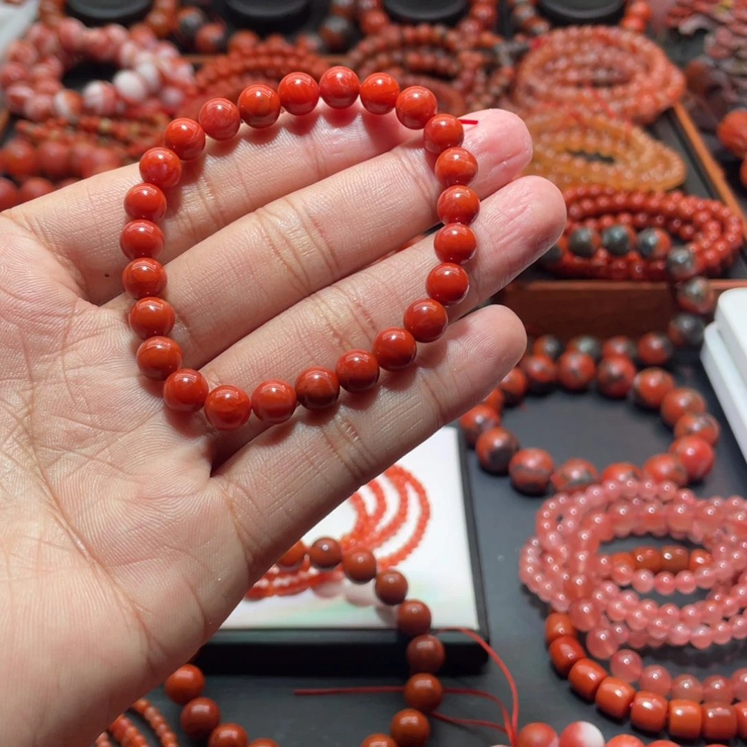 南红玛瑙手链未镶嵌