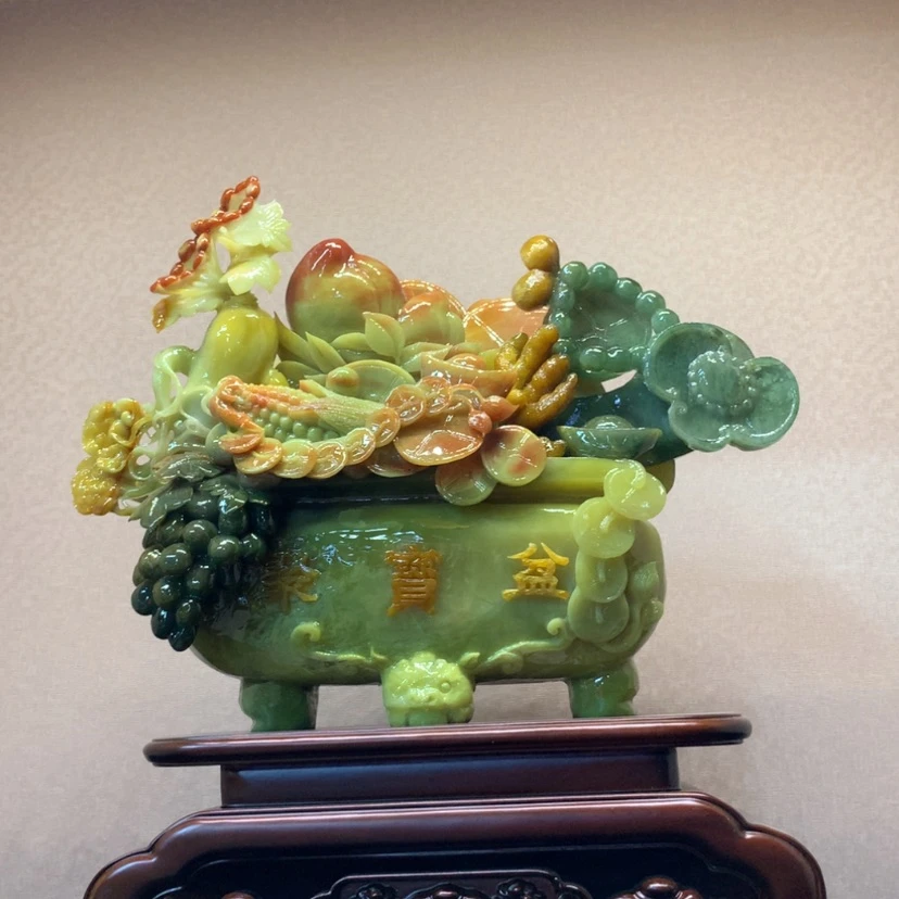 【闪购商品】未镶嵌蛇纹石玉摆件覆膜