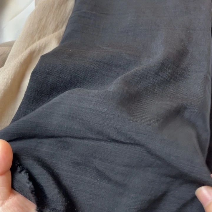 天丝（莱赛尔纤维）黑色棉麻2米