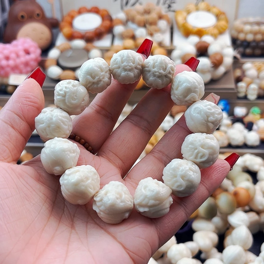 菩提根/象牙果手串龙珠九折孤品