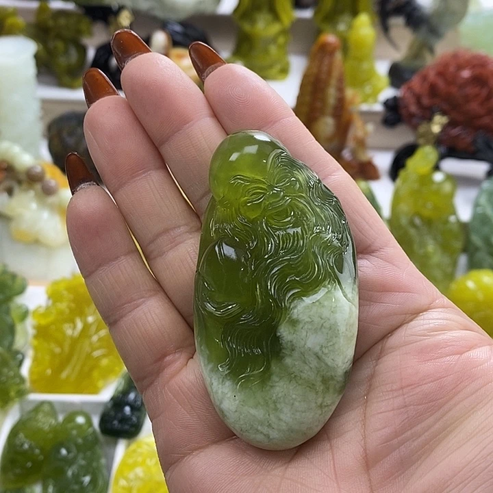 蛇纹石玉未镶嵌手把件