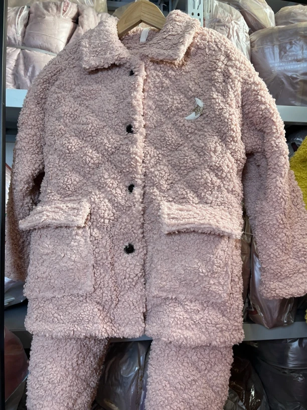 女童睡衣高品质特价冬季三层夹棉加绒加厚新款儿童女孩家居服冬款