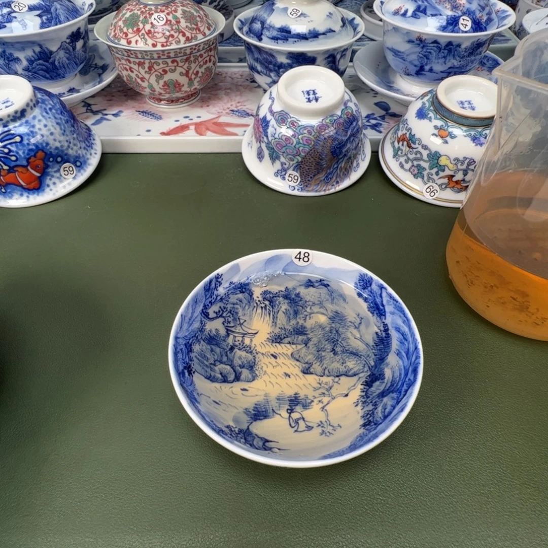 景德镇纯手工纯手绘茶具木木48