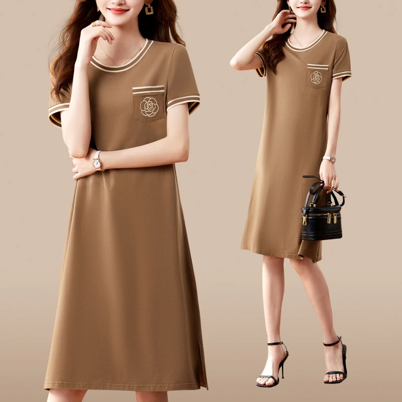 运动休闲套装女2025夏季新款宽松冰丝薄款短袖裤子显瘦跑步两件套