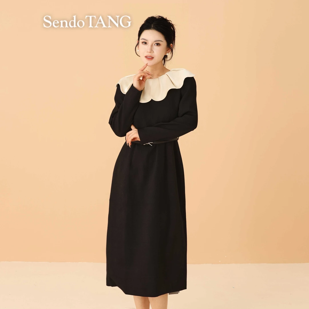 L【玛德琳小姐】胖多女装秋款气质时尚设计宽松显瘦高级感连衣裙