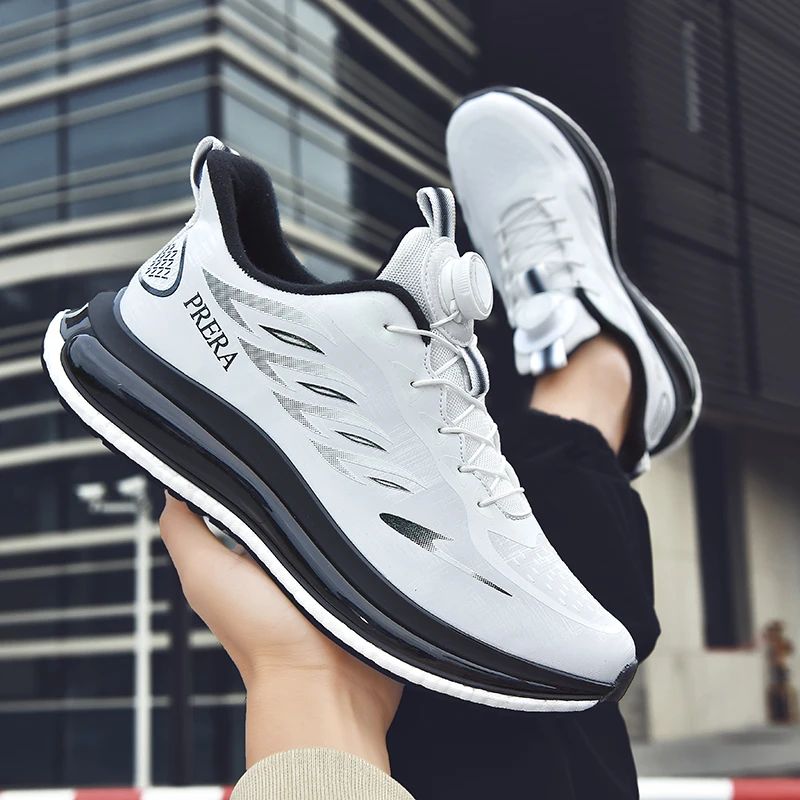 【新品推荐 】春秋皮面高端潮牌时尚男鞋透气百搭情侣款运动鞋跑鞋