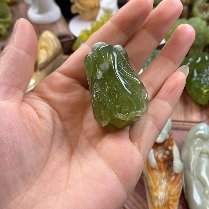 会***怪蛇纹石玉未镶嵌手把