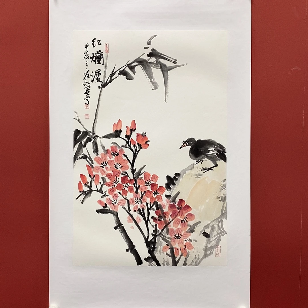 国画唐虹宾四尺三开70*45精品佳作