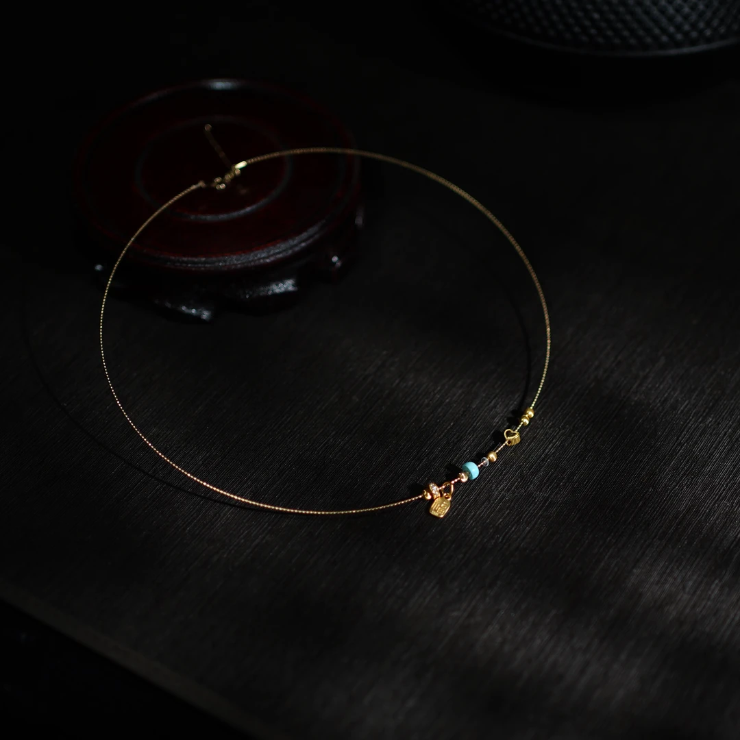 【福霖】绿松*项圈*S925银镶嵌