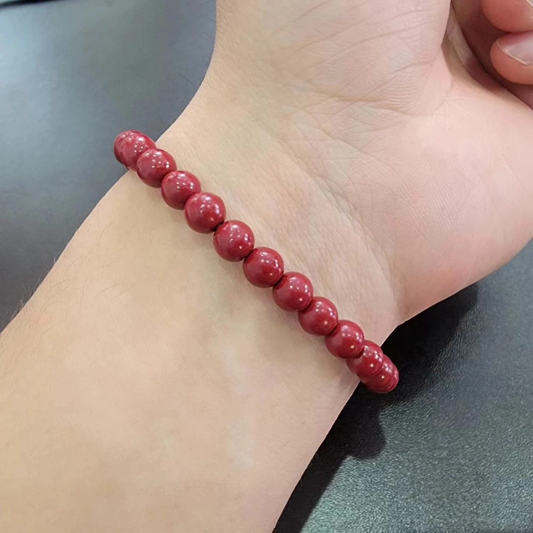 含辰砂工艺品朱砂单圈手串 ZK9999