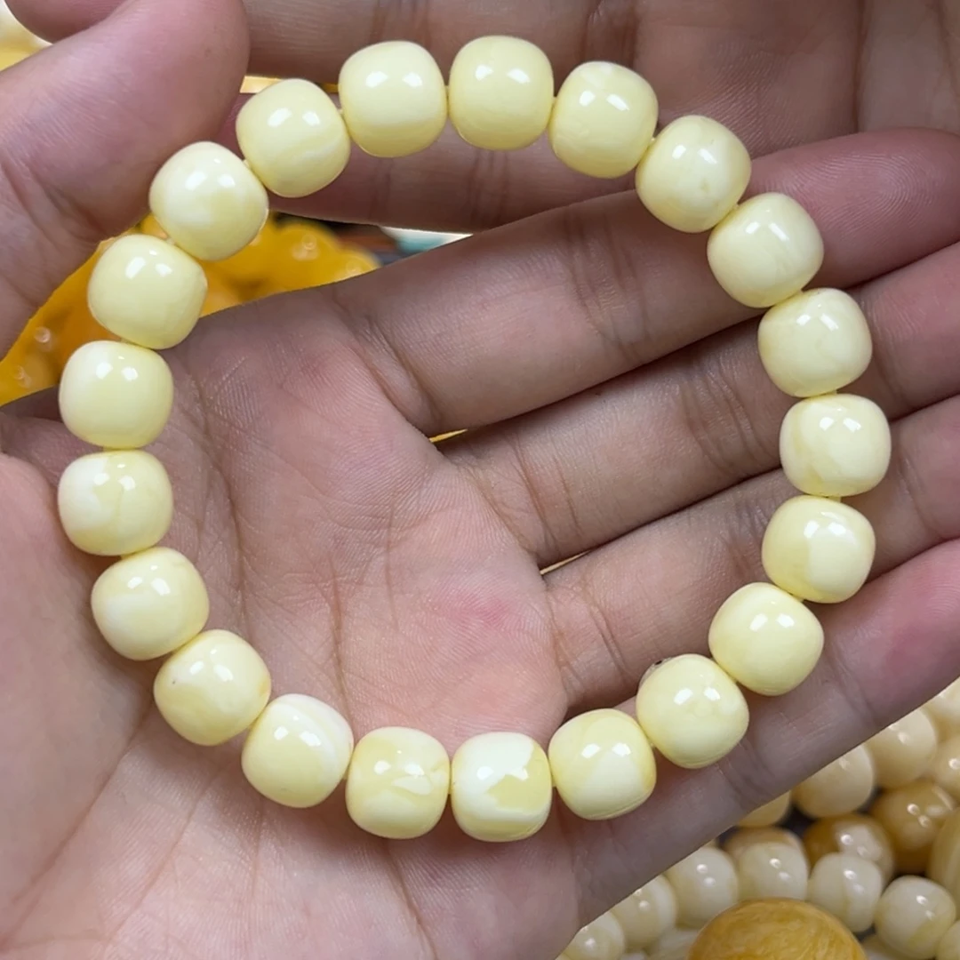 琥珀未镶嵌手串同料老邢手串10.1mm