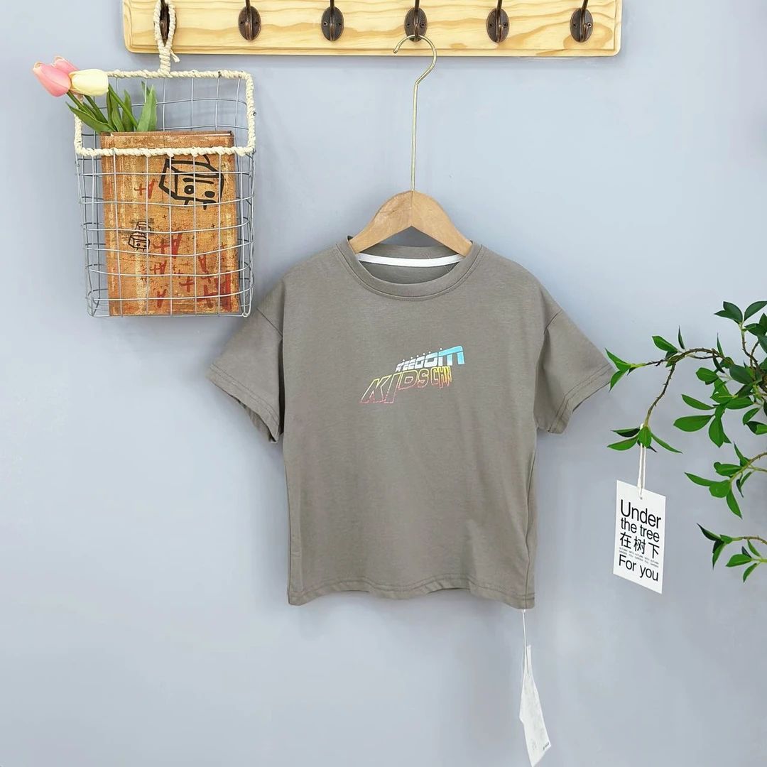 1664高端专享儿童夏款短袖灰色