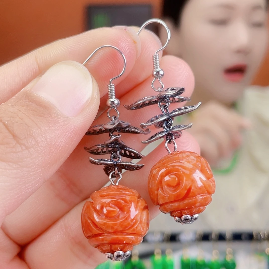 翡翠未镶嵌耳饰饰品