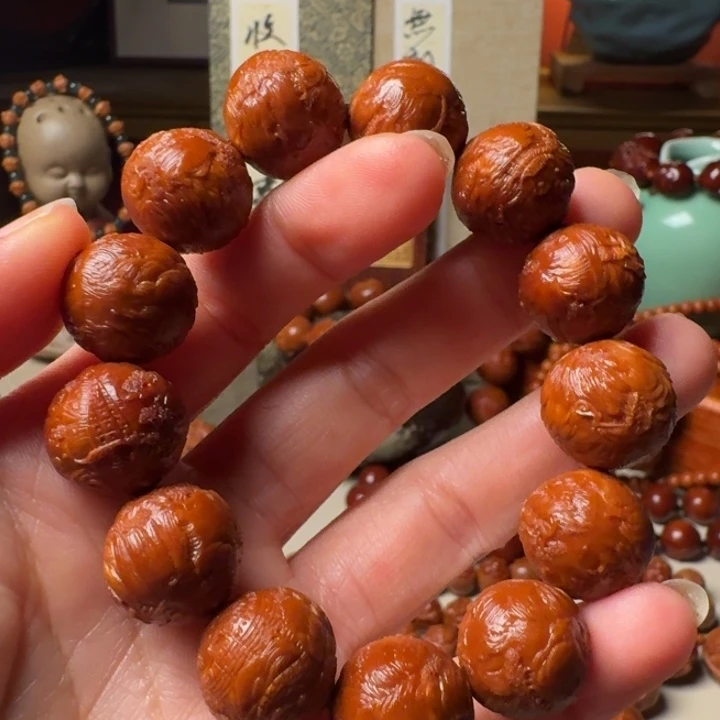 螃***游手串/手链橄榄核手工风景