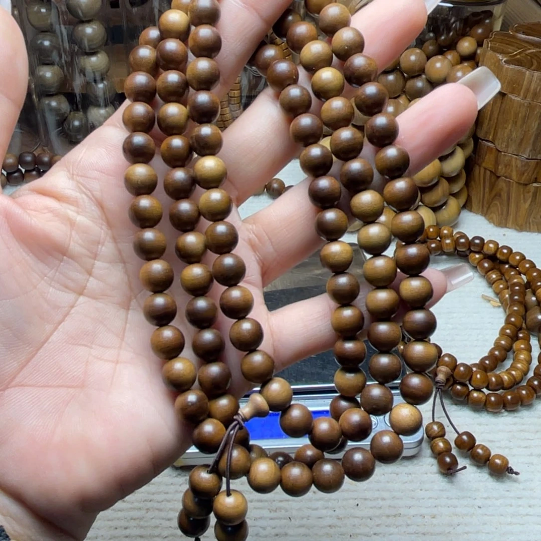 手串/手链檀香木印度老山檀香0.8多圈不沉