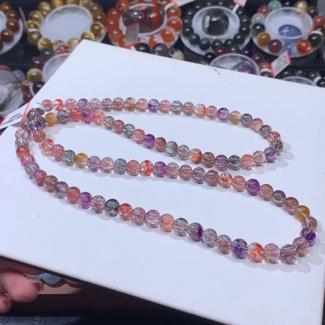 未镶嵌手链水晶超七项链7.8mm