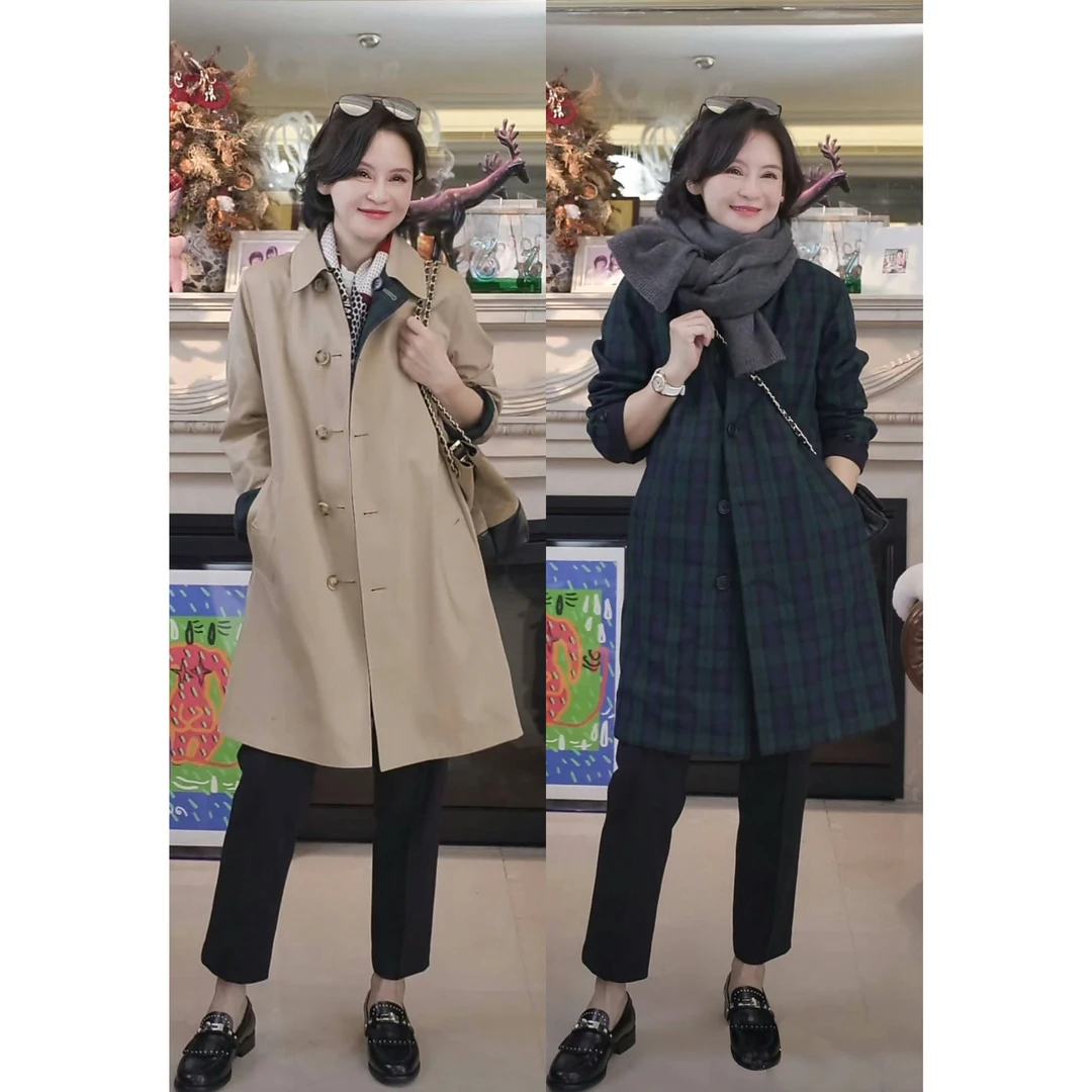 我是摩羯 BBR双穿风衣 60支100精梳长绒棉双色双面秋季外套