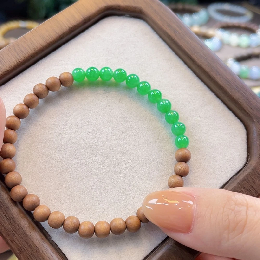 【闪购商品】未镶嵌手链翡翠卡5阳绿