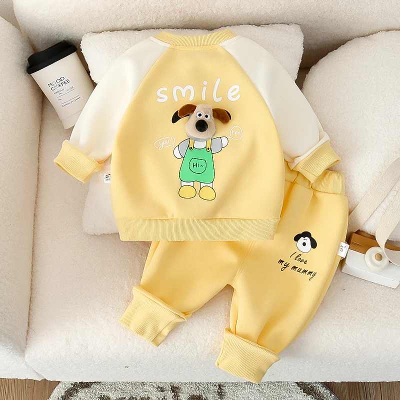 儿童春秋套装2025新款宝宝洋气男小童两件套女宝宝婴幼儿分体套装