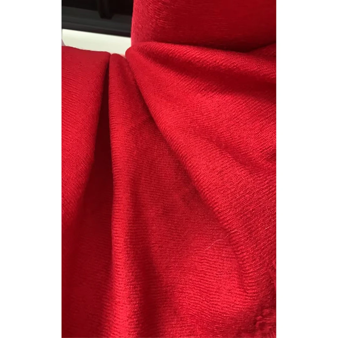 G&CC 羊毛面料红色斜纹夹克外套布料幅宽140CM 370G/M意大利进口