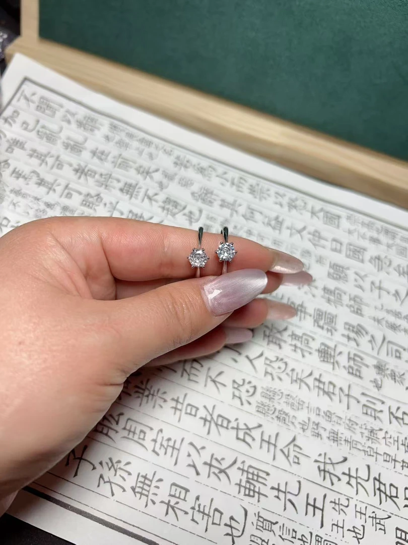 合金莫桑石戒指 LS-6007莫桑钻克拉戒（拍一发一福利款不配证书）