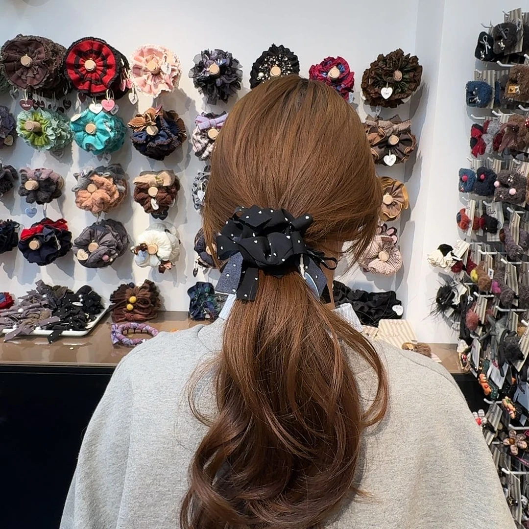 非金属黑色波点发圈