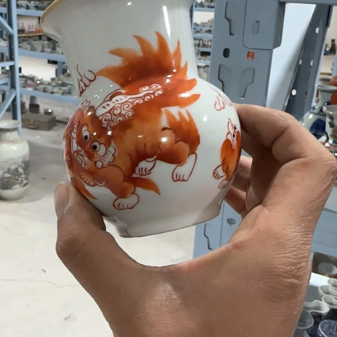 瓷片摆件手绘瓷器年底处理