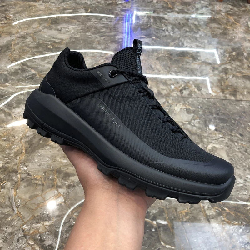 春夏季男士厚底运动鞋百搭时尚网面休闲鞋透气防臭轻便户外跑步鞋