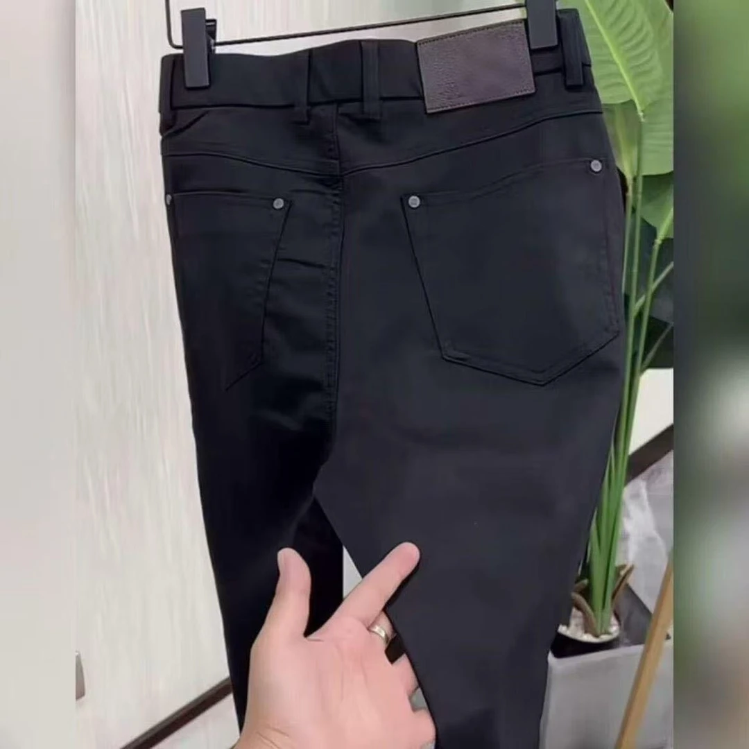 988春秋款常规休闲男裤修身小脚裤时尚百搭欧货男裤直筒
