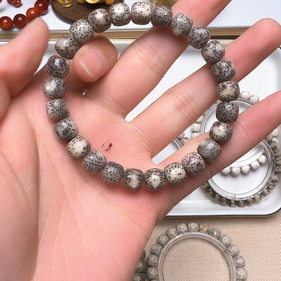 星月菩提手串黑***衫灰冰单圈