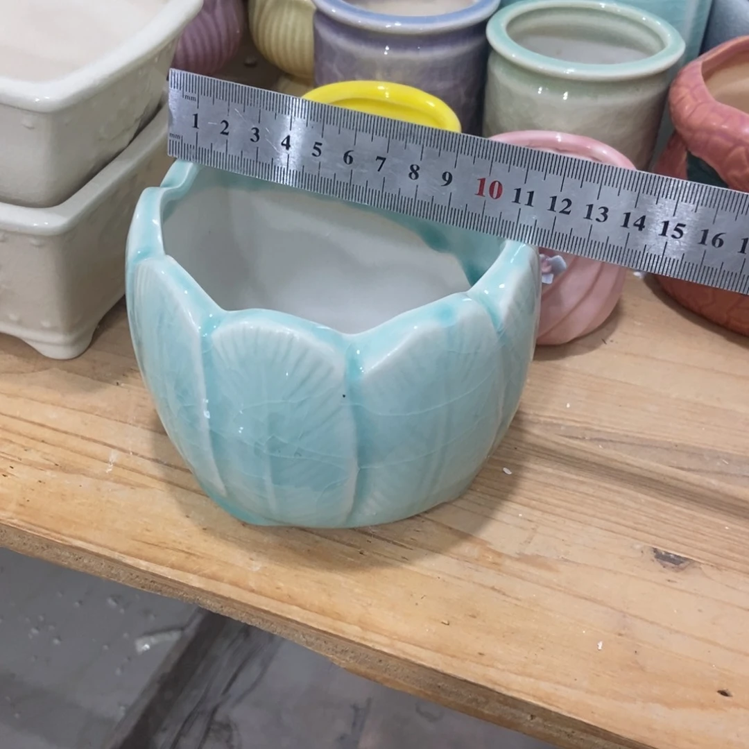 红陶高温陶瓷花盆