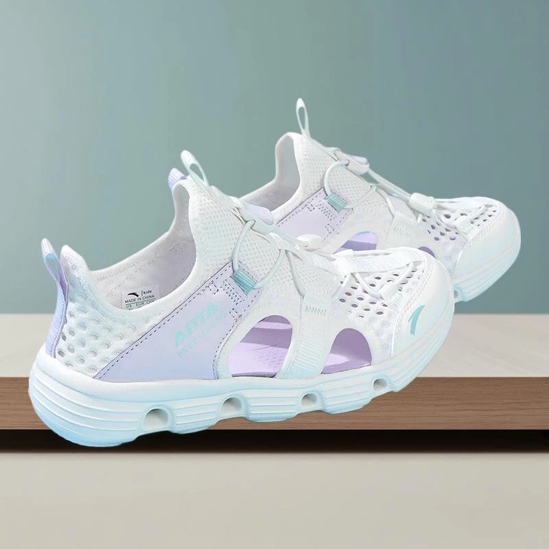 户外休闲女童凉鞋包头儿童凉鞋体育新款中大童透气夏季沙滩鞋安踏